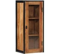 vidaXL Badkamerwandkast 40x30x90 cm massief acaciahout en ijzer372745 Bois G