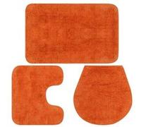 vidaXL Badmattenset stof oranje 3-delig133227 G