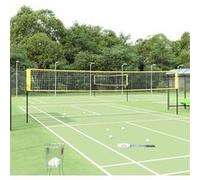 Badmintonnet 600x155 cm PE-stof geel en zwart93745