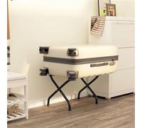 vidaXL Bagagerek met rugleuning 56x39x52 cm zwart 153075 Noir G