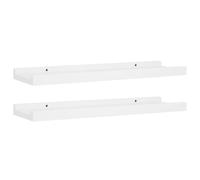 vidaXL Baguettes à tableaux 2 pcs. Blanc 40x9x3 cm MDF