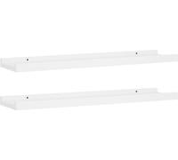 vidaXL Baguettes à tableaux 2 pcs. Blanc 60x9x3 cm MDF