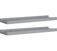 vidaXL Baguettes à tableaux 2 pcs. Gris 40x9x3 cm MDF