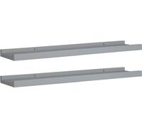 vidaXL Baguettes à tableaux 2 pcs. Gris 60x9x3 cm MDF