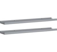 vidaXL Baguettes à tableaux 2 pcs. Gris 80x9x3 cm MDF