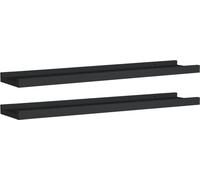 vidaXL Baguettes à tableaux 2 pcs. noir 60x9x3 cm MDF