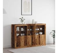Vidaxl Bahut Avec Lumières Led Bois Ancien 162x37x100 Cm