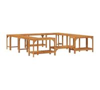 vidaXL Baignoire 230 x 230 x 55,5 cm en Bois d'acacia Massif, Super résistante aux intempéries. Elle est Parfaite pour Les spas extérieurs avec des Panneaux Amovibles pour Atteindre la Pompe. Son des