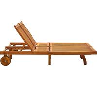 vidaXL Bain de soleil 2 personnes avec coussins en bois massif d'acacia