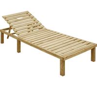 vidaXL Bain de soleil avec revêtement beige Bois de pin imprégné
