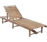 Vidaxl Chaise Longue De Jardin Avec Coussin Bambou