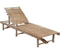 vidaXL Bain de soleil de jardin avec support en bambou