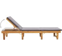 vidaXL Bain de soleil pliable avec support Acacia massif