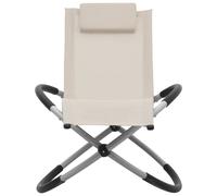 Chaise longue pour enfants Acier Crème47794