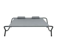 Transat deux places d'extérieur - Anthracite - 200 x 173 x 45 cm