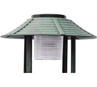 vidaXL Fontaine bain d'oiseaux verte avec lampe solaire 40537