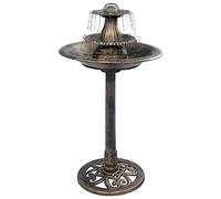 vidaXL Bain pour oiseaux avec fontaine Bronze 50x91 cm Plastique