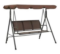 vidaXL Balancelle de jardin avec auvent Café Marron G