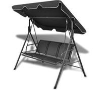 vidaXL Balancelle de jardin 41421 avec auvent noire