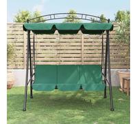 vidaXL Balancelle de jardin avec auvent vert 198 cm tissu et acier