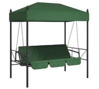 Vidaxl Balancelle De Jardin Avec Auvent Vert Acier