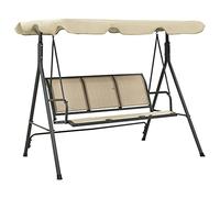 vidaXL Balancelle de Jardin avec Baldaquin Balançoire avec Auvent de Porche Balancelle de Terrasse Extérieur Patio Anthracite et Sable