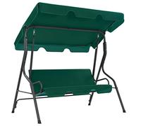 vidaXL Balancelle de Jardin Chaise de Balançoire de Terrasse Balançoire d'Exterieur Arrière-Cour Toit à Baldaquin Vert 170x110x153 cm Tissu