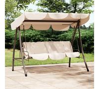 Balancelle d'extérieur avec auvent Blanc sable