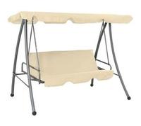 vidaXL Balancelle d'extérieur avec auvent Blanc sable Blanc G