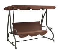 Vidaxl Balancelle D'extérieur Avec Auvent Couleur Café