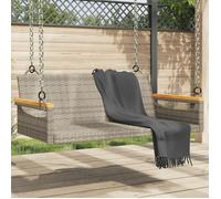 vidaXL Balancelle gris 109x62x40 cm résine tressée, chaise suspendue, siège de balançoire, chaise suspendue en rotin, chaise 368144