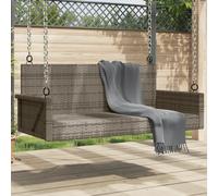 Vidaxl Balancelle Gris 119x56x48 Cm Résine Tressée