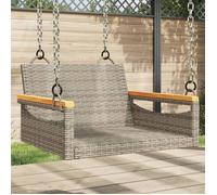 vidaXL Balancelle gris 63x62x40 cm résine tressée, chaise suspendue, siège de balançoire, chaise suspendue en rotin, chaise 368162