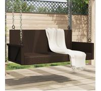 vidaXL Balancelle marron 119x56x48 cm résine tressée, chaise suspendue, siège de balançoire, chaise suspendue en rotin, 365626