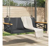 Vidaxl Balancelle Noir 109x62x40 Cm Résine Tressée