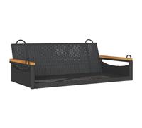 vidaXL Balancelle Noir 109x62x40 cm résine tressée