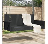 Vidaxl Balancelle Noir 119x56x48 Cm Résine Tressée