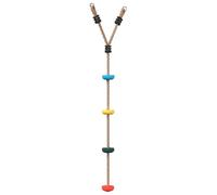 vidaXL Balançoire à câble à Disque d'enfants et 4 marches Multicolore, Corde à Grimper, Corde à Grimper avec marches, Corde à Grimper pour Enfants