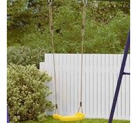 vidaXL Balançoire extérieure pour enfants simple à corde réglable jaune 4009274