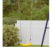 vidaXL Balançoire extérieure pour enfants simple à corde réglable jaune 4009274