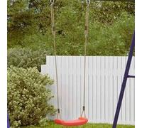 vidaXL Balançoire d'extérieur d'enfants simple et corde réglable rouge, balançoire de jardin, siège de balançoire, 4009273 Rouge G
