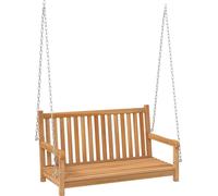 vidaXL Balançoire hollywoodienne en teck massif 114x60x64 cm