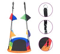 Vidaxl Balançoire Nid D'oiseau Avec Fanions 165x70 Cm