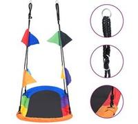 vidaXL Balançoire nid d'oiseau 165x70 cm Multicolore – H max. 180 cm – Rembourrage mousse
