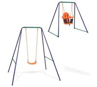 vidaXL Balançoire 91362 Simple 2-en-1 pour tout-petits Orange