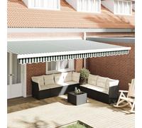 Vidaxl Baldaquin Pour Cadre De 5 M Vert Et Blanc 4.8x0.2 M Blanc
