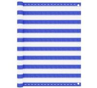 Ecran de Balcon Brise-vue Brise-vent Ecran de Protection Ecran d'Intimité Jardin Extérieur Perméable au Vent Bleu et Blanc 120x400 cm PEHD