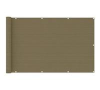 vidaXL Balkonscherm 120x400 cm HDPE taupe310965