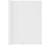vidaXL Ecran de Balcon Brise-vue Brise-vent de Jardin Ecran de Protection Ecran d'Intimité Extérieur Imperméable Blanc 120x400 cm Tissu Oxford Blanc