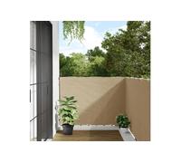vidaXL Ecran de Balcon Brise-vue Brise-vent de Jardin Ecran de Protection Ecran d'Intimité Extérieur Imperméable Beige 120x500 cm Tissu Oxford